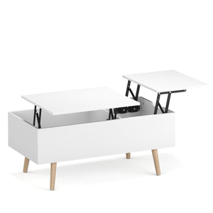 Beistelltisch Laptoptisch NORDIC 101 x 51 x 44 cm weiss