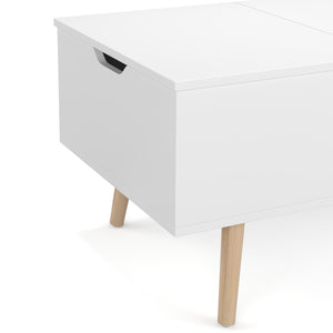 Beistelltisch Laptoptisch NORDIC 101 x 51 x 44 cm weiss