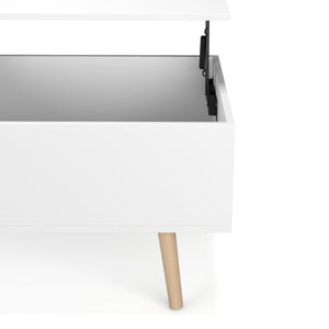Beistelltisch Laptoptisch NORDIC 101 x 51 x 44 cm weiss