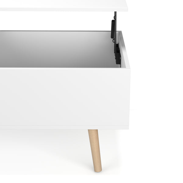 Beistelltisch Laptoptisch NORDIC 101 x 51 x 44 cm weiss