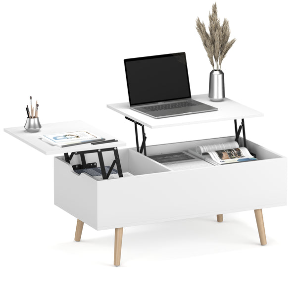 Beistelltisch Laptoptisch NORDIC 101 x 51 x 44 cm weiss