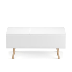 Beistelltisch Laptoptisch NORDIC 101 x 51 x 44 cm weiss