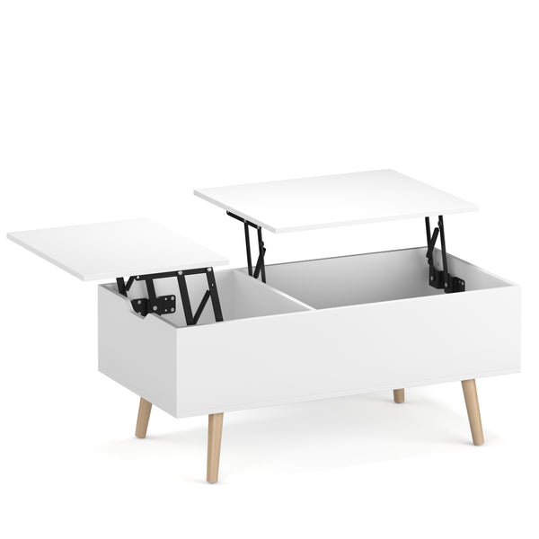 Beistelltisch Laptoptisch NORDIC 101 x 51 x 44 cm weiss