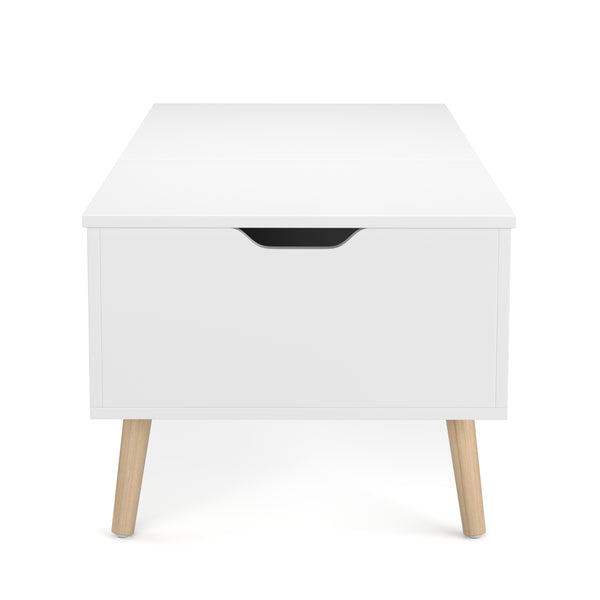 Beistelltisch Laptoptisch NORDIC 101 x 51 x 44 cm weiss