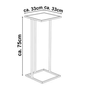 Beistelltisch Metall 33 x 33 x 75 cm schwarz