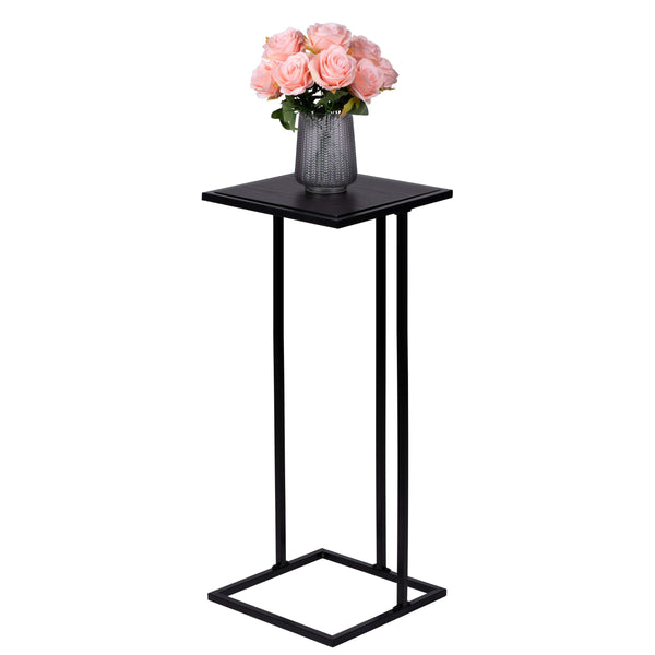 Beistelltisch Metall 33 x 33 x 75 cm schwarz