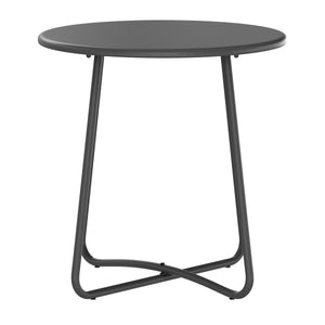 Beistelltisch Metall BELVRA rund 45 x 46 cm anthrazit