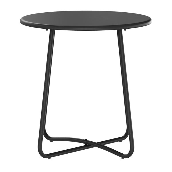 Beistelltisch Metall BELVRA rund 45 x 46 cm schwarz