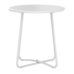 Beistelltisch Metall BELVRA rund 45 x 46 cm weiss