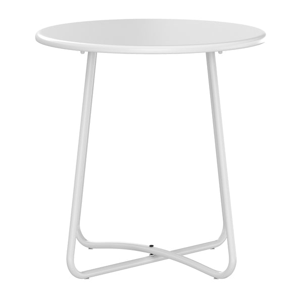 Beistelltisch Metall BELVRA rund 45 x 46 cm weiss