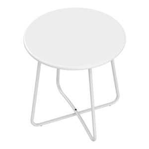 Beistelltisch Metall BELVRA rund 45 x 46 cm weiss