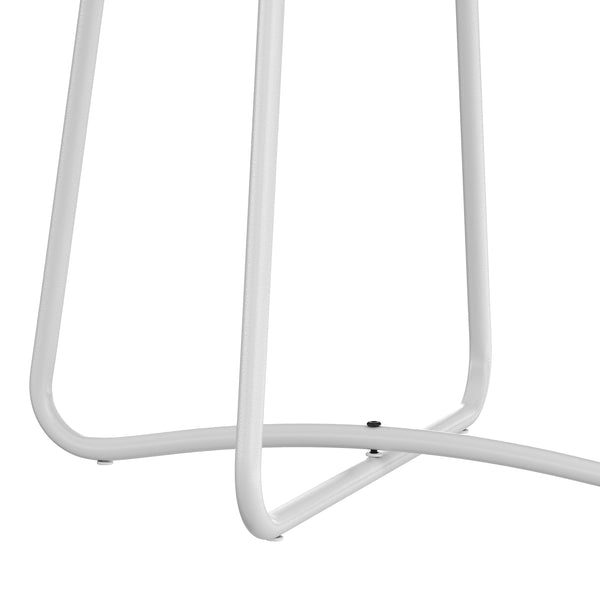 Beistelltisch Metall BELVRA rund 45 x 46 cm weiss