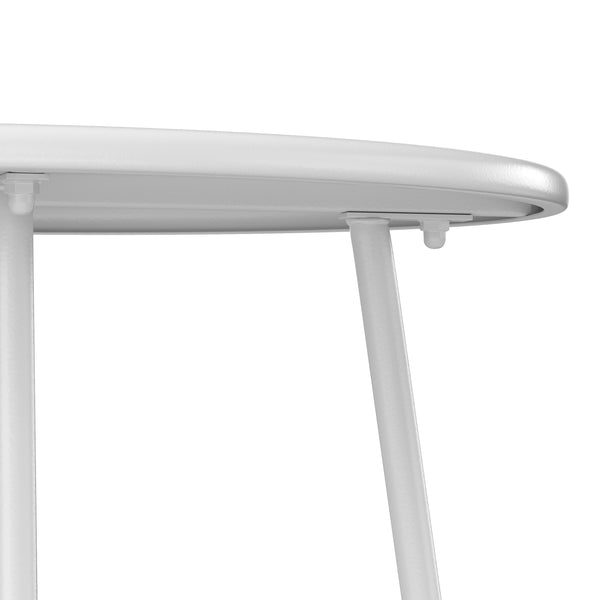 Beistelltisch Metall BELVRA rund 45 x 46 cm weiss