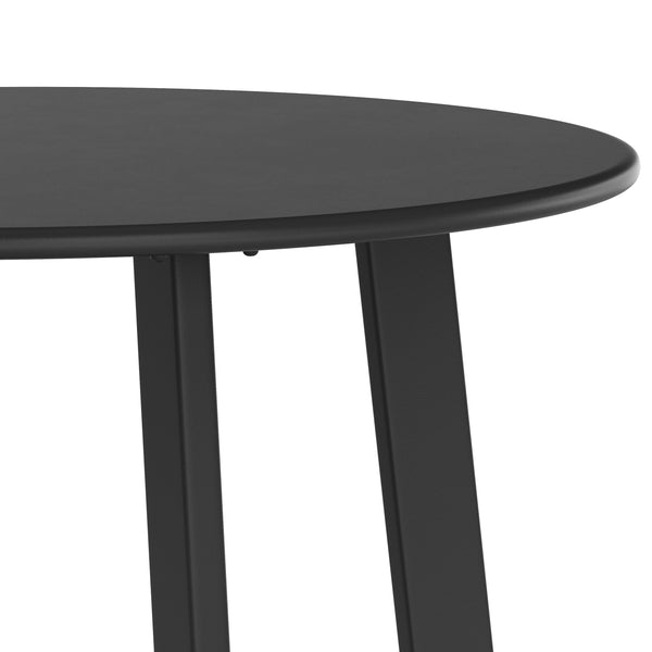 Beistelltisch Metall BERVIN rund 70 x 40 cm schwarz