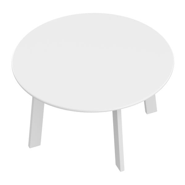 Beistelltisch Metall BERVIN rund 70 x 40 cm weiss