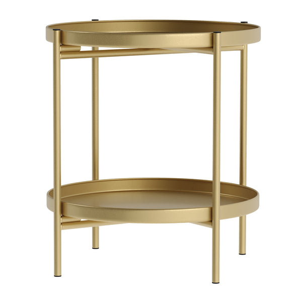 Beistelltisch Metall BRIELLA rund 45 x 53 cm gold