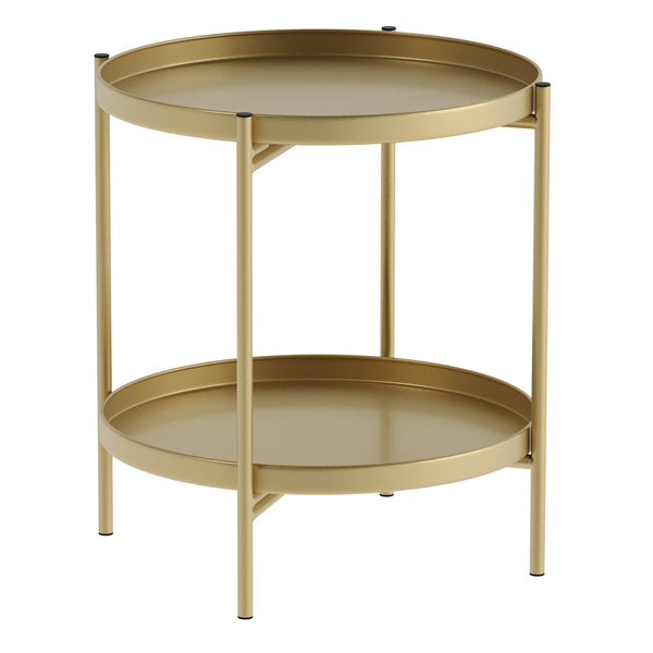 Beistelltisch Metall BRIELLA rund 45 x 53 cm gold