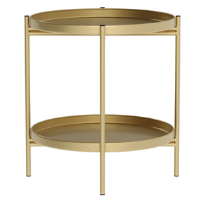 Beistelltisch Metall BRIELLA rund 45 x 53 cm gold