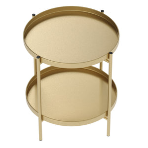 Beistelltisch Metall BRIELLA rund 45 x 53 cm gold