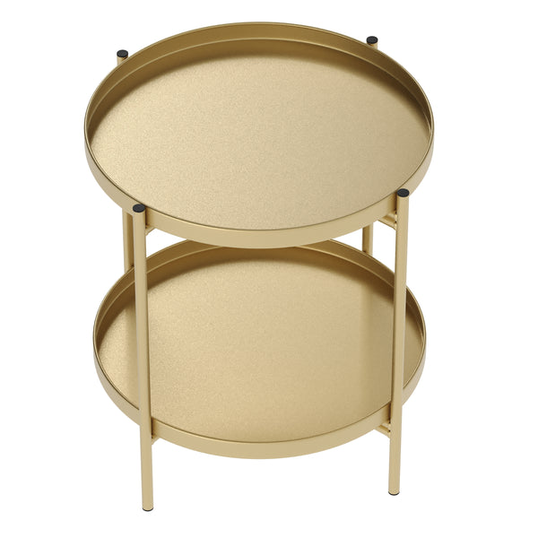 Beistelltisch Metall BRIELLA rund 45 x 53 cm gold