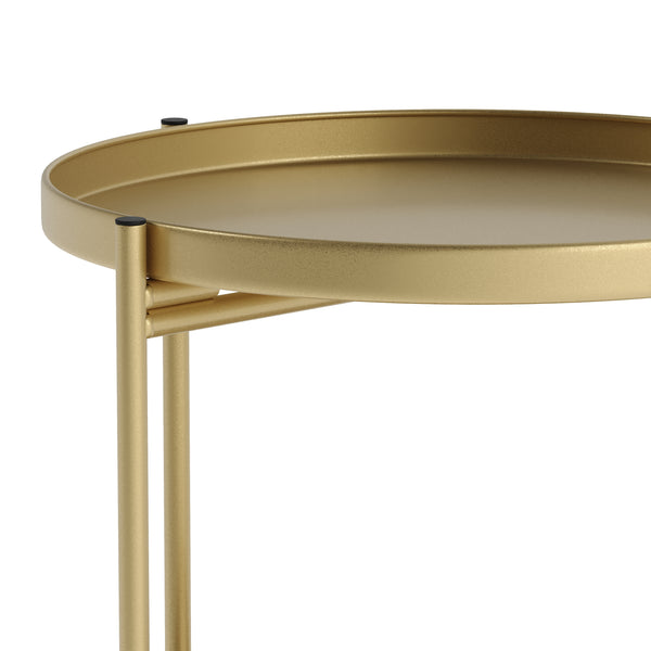 Beistelltisch Metall BRIELLA rund 45 x 53 cm gold