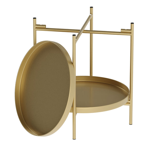 Beistelltisch Metall BRIELLA rund 45 x 53 cm gold