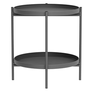 Beistelltisch Metall BRIELLA rund 45 x 53 cm anthrazit