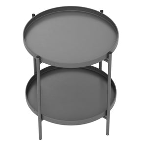 Beistelltisch Metall BRIELLA rund 45 x 53 cm anthrazit