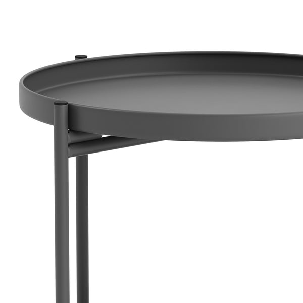 Beistelltisch Metall BRIELLA rund 45 x 53 cm anthrazit
