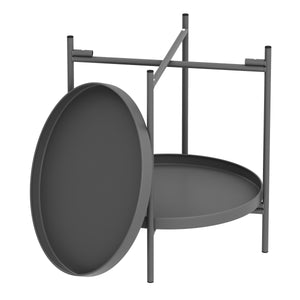 Beistelltisch Metall BRIELLA rund 45 x 53 cm anthrazit