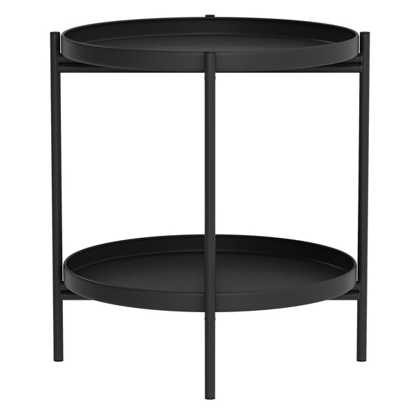 Beistelltisch Metall BRIELLA rund 45 x 53 cm schwarz