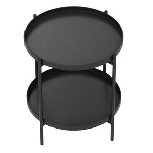 Beistelltisch Metall BRIELLA rund 45 x 53 cm schwarz