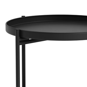 Beistelltisch Metall BRIELLA rund 45 x 53 cm schwarz