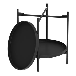 Beistelltisch Metall BRIELLA rund 45 x 53 cm schwarz