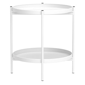 Beistelltisch Metall BRIELLA rund 45 x 53 cm weiss