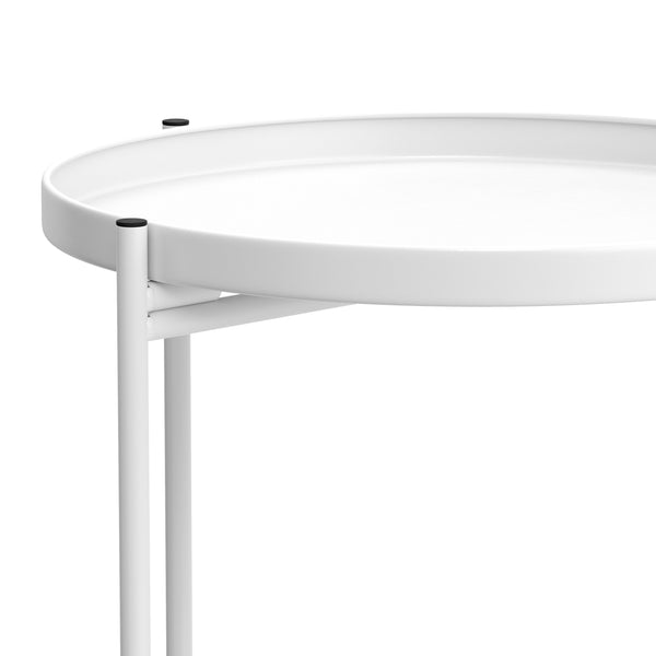 Beistelltisch Metall BRIELLA rund 45 x 53 cm weiss