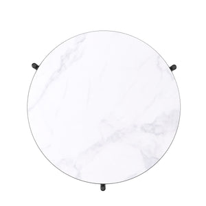 Tavolino laterale FINA, bianco/nero, set da 2