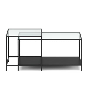 NITE metal side table, 2-piece set, black