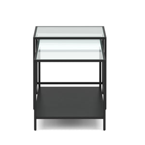 NITE metal side table, 2-piece set, black