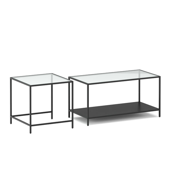NITE metal side table, 2-piece set, black