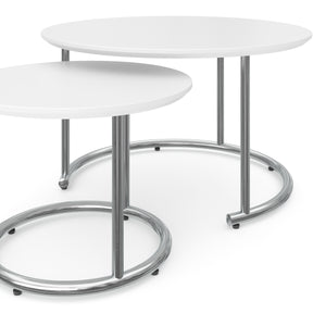 Beistelltisch SUZON rund 2-teilig weiss