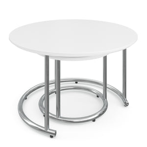 Beistelltisch SUZON rund 2-teilig weiss
