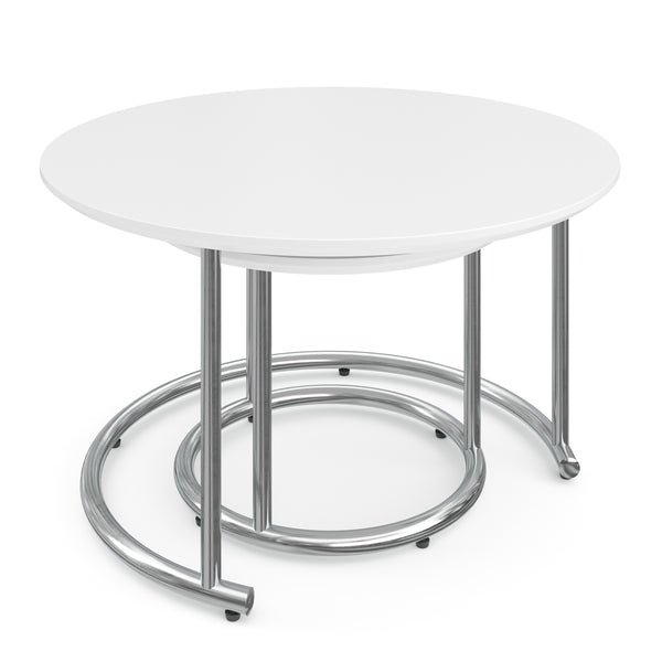 Beistelltisch SUZON rund 2-teilig weiss