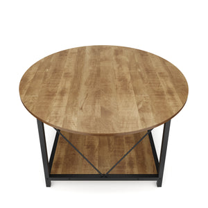Beistelltisch NIDRA rund 78 x 45 cm braun/schwarz