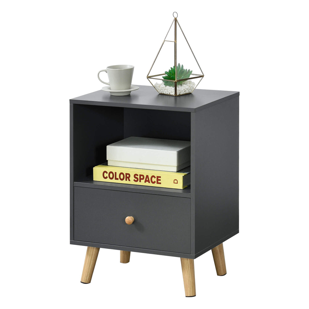 Comodino/Tavolino Sundsvall 40x30x54cm Grigio scuro