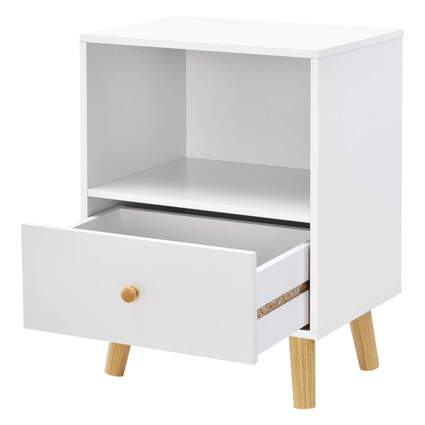 Nachttisch Beistelltisch Sundsvall 40x30x54cm Weiss