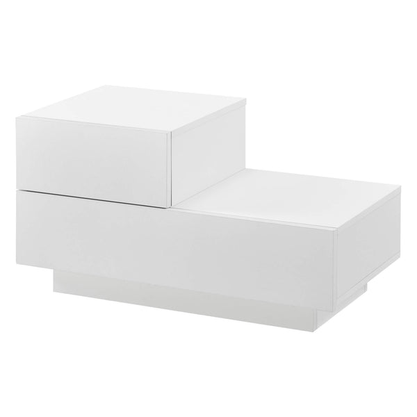 Nachttisch Sebokeng 38x70x35 cm mit Schublade Weiss