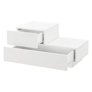 Nachttisch Sebokeng 38x70x35 cm mit Schublade Weiss
