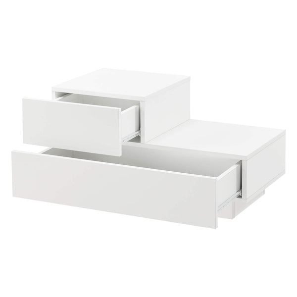 Nachttisch Sebokeng 38x70x35 cm mit Schublade Weiss