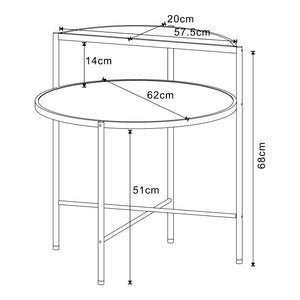 Beistelltisch Schwarz/Eiche-Optik
